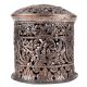 Copper Box With Lid Jali Cut Work Round Box
