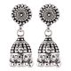 92.5 Sterling Silver Earrings Engraved Design Long Jhumkis