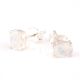 92.5 Sterling Silver Earrings Semi Precious White Moonstone Gemstone Stud Earrings
