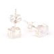 92.5 Sterling Silver Earrings Semi Precious White Moonstone Gemstone Stud Earrings