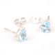 92.5 Sterling Silver Earrings Blue Jade Crystal Stud Earrings