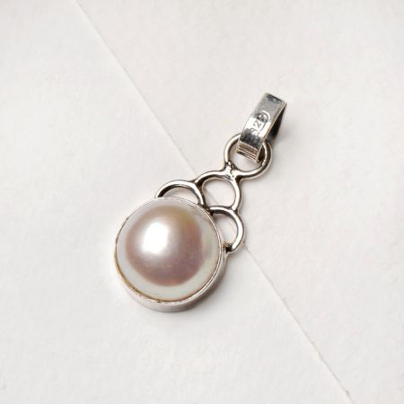 92.5 Sterling Silver Pendant Pearl Traditional Pendant