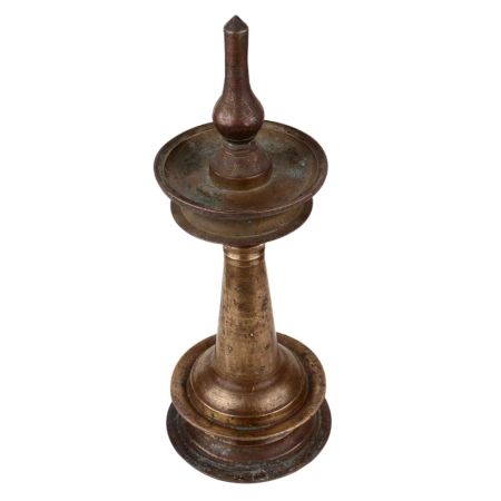 South Indian Brass Oil Lamp Rituals Ceremonial Lamp With Stand