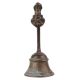 Brass Bell Hindu God Garuda Handle Temple Bell In Dark Finish