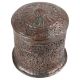 Decorative Copper Box With Lid Jali Cut Work Round Box