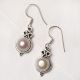 92.5 Sterling Silver Earrings Round Moonstone Designer Earrings