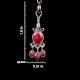 92.5 Sterling Silver Pink Tourmaline Earrings And Pendant Set