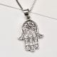92.5 Sterling Silver Pendant Egypt Hamsa Hand Lucky Silver Pendant