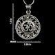 92.5 Sterling Silver Om Design  Floral Jali work Filigree Pendant