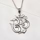 92.5 Pure 9Sterling Silver Om Pendant for Men and Women