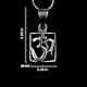 92.2 Sterling Silver Pendant Om Symbol In Square Frame