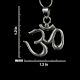92.5 Sterling Silver Om Symbol Pendant Spiritual Harmony Pendant