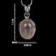 92.5 Sterling Silver Pendant Rose Quartz Oval Bezel Set Pendants
