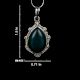 92.5 Sterling Silver Pendant Studded With Tear drop Shaped pendant