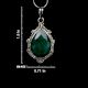 92.5 Sterling Silver Pendant With Oval Shape Green Malachite Cut Stone Pendant