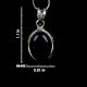 92.5  Sterling Silver Pendant Oval Inlay Black Onyx Stone Daily Wear Pendant