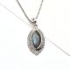 92.5 Sterling Silver Earrings Glowing Big  Marquise Shaped Labradorite Gemstone Pendant