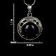 92.5 Sterling Silver Pendant Round Amethyst Stone With Delicate Border Pendant
