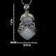 92.5 Sterling Silver Moonstone Pendant Unique Statement Pendant
