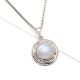 92.5 Sterling Silver Oval Moonstone Necklace Pendant