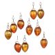 Set of 25 Handmade Rust  Glass Christmas Ornaments In Assorted Styles