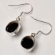 Trendy 92.5 Sterling Silver Earrings Big Oval Cabochon Bezel Setting Dangler Earrings