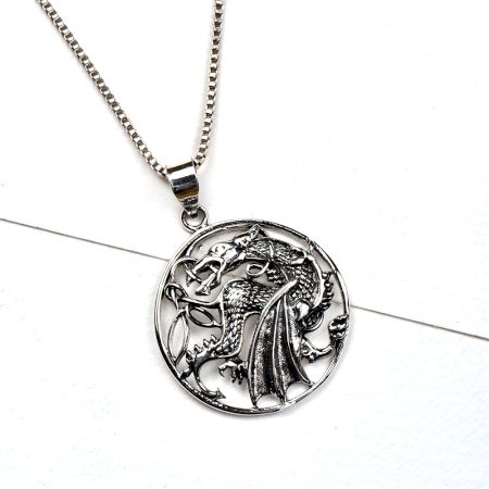 92.5 Sterling silver Pendant Fire Dragon Tree of Life Pendants