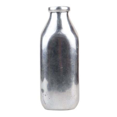 Silver Aluminum Bottle For Storage And Decoration