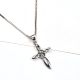 92.5 Sterling Silver Pendant Mystic Triple Trinity Cross Design