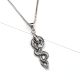Handcrafted 92.5 Sterling Silver Snake Coiled Pendant