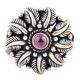 Thick Leaves 92.5 Sterling Silver  Ring Single Amethyst Floral Design Ring (Free Size)