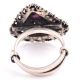 Embossed Scalloped 92.5 Sterling Silver Ring Triangular Shape Party wear Fashion Accessory (Free Size)