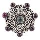 Amethyst Scrolled 92.5 Sterling Silver Ring Traditional Wear (Free Size)
