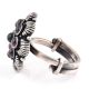 Embossed Petals 92.5 Sterling silver Rings Amethyst Ring Fashion Wear (Free Size)