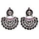 92.5 Sterling Silver Chandbali Earrings With Amethyst Stones