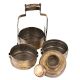 Four Tier Brass Tiffin Box With A Small Box On Top Container