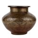 Brass Pot With engraved God Goddess Serpents and flower Design