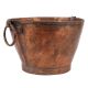 Old Copper Bucket With Ring Handles With A Wide Mouth