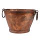 Old Copper Bucket With Ring Handles With A Wide Mouth