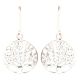 Round Dangle  92.5 Sterling silver Earrings Tree Of life Motif Earrings