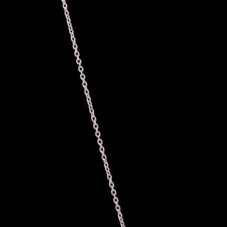 92.5 Sterling Silver Necklace With Heart Shape Pendant In Rose Gold Polish