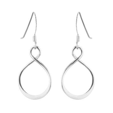 Designer 92.5 Sterling Silver Earrings Twisted Pattern Dangle Earinngs