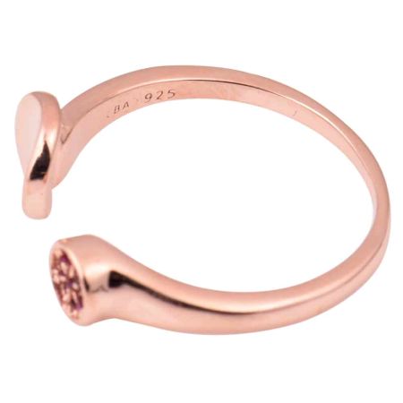 Modern 92.5 Sterling silver Toe Ring  Open able Pink Tourmline Studded Women Jewelry (Pair)
