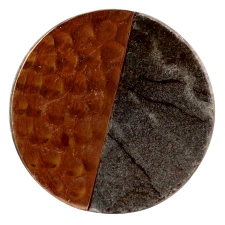 Grey Stone Copper Round Dresser Knobs