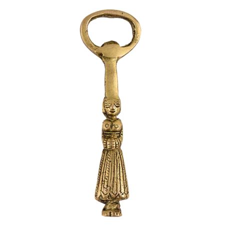 Brass Queen Bottle Opener With Standing Tribal  Queen