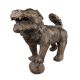 Brass Foo Dog Lion Playing Ball Statue Home DÃ©cor
