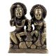 Brass Statue Of Shiv Parvati and Ganesha Sitting Murti Idol