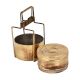 Indian Brass Tiffin Box With Two Containers