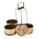 Three Tier Brass Tiffin Box Thin Brass Metal Frame