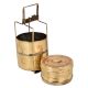 Three Tier Brass Tiffin Box Thin Brass Metal Frame